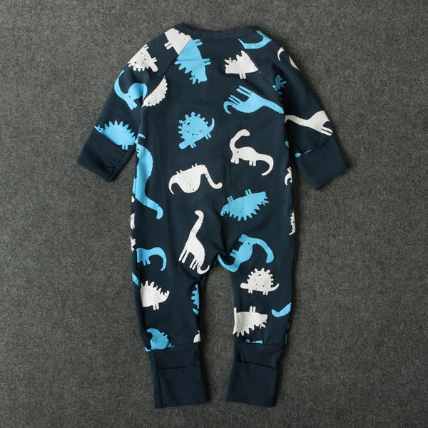 Little Dino Navy Sleep Suit