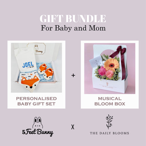 Little Animal Buddy Gift Set & Musical Floral Box