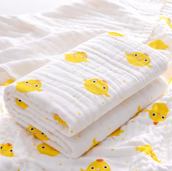[PO] 4 Layers 100% Cotton Muslin Towel/Blanket (4 Designs)