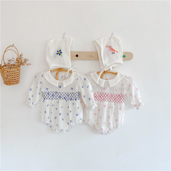 Sophia Vintage Long Sleeve Baby Romper
