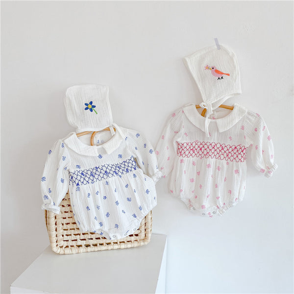 Sophia Vintage Long Sleeve Baby Romper