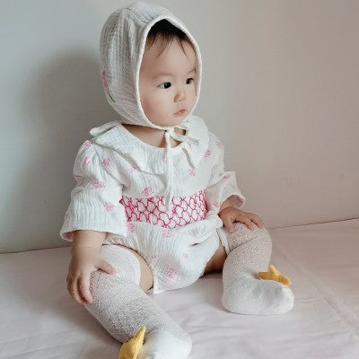 Sophia Vintage Long Sleeve Baby Romper