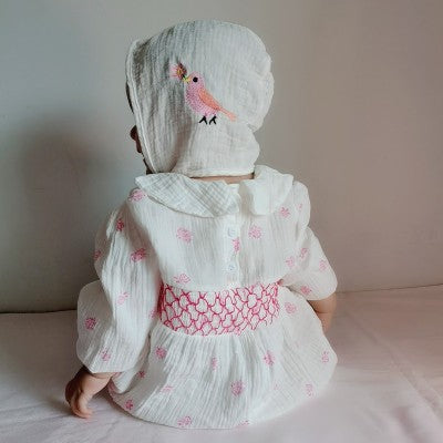 Sophia Vintage Long Sleeve Baby Romper