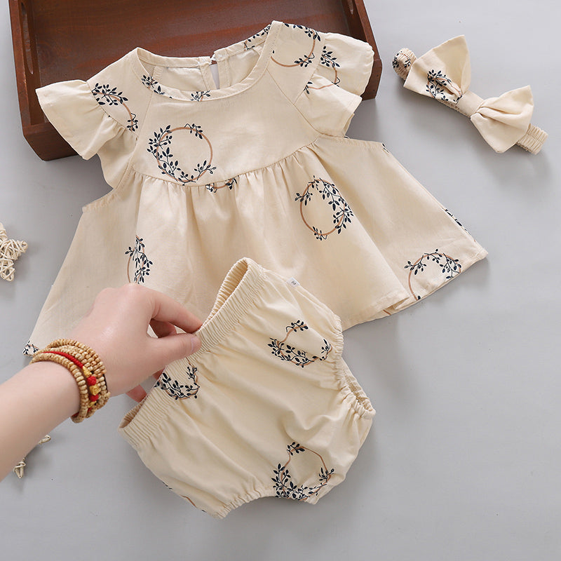 Grecia Leaf Crown Baby 2 Piece Set